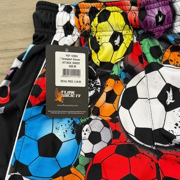 Boys (sz Y-Medium) Flow Society Flow Sport Soccer Attack Shorts - Picture 2 of 9